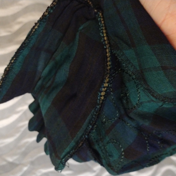 Rare VTG L.G.S. Embellished Embroidered Sz 14 Plaid long sleeve buttonup Blouse - Picture 11 of 11